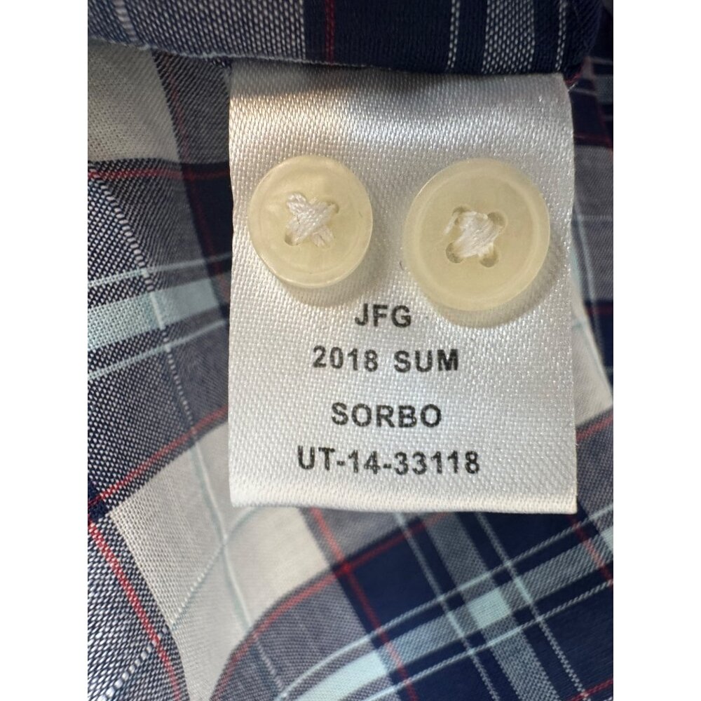2/$30 NWT Untuckit Size 6 Women’s Sorbo Blue & White Plaid Long-Sleeved - Picture 13 of 15